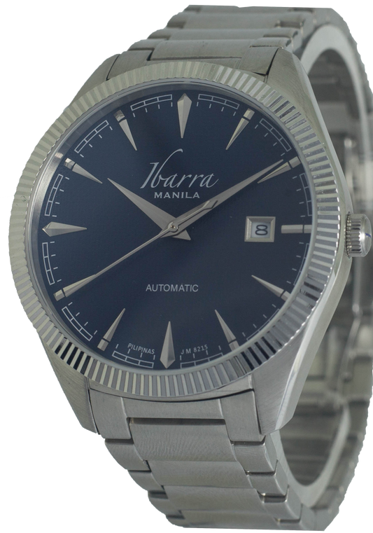 RIZAL 40MM AUTOMATIC STEEL WATCH (BLUE DIAL)