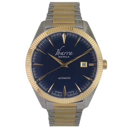RIZAL 40MM AUTOMATIC TWO-TONE GOLD WATCH (BLUE DIAL)