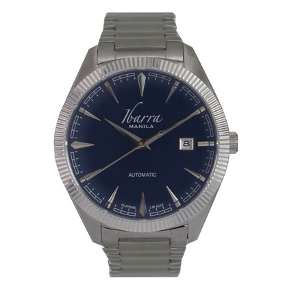 RIZAL 40MM AUTOMATIC STEEL WATCH (BLUE DIAL)