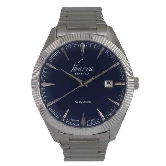 RIZAL 40MM AUTOMATIC STEEL WATCH (BLUE DIAL)