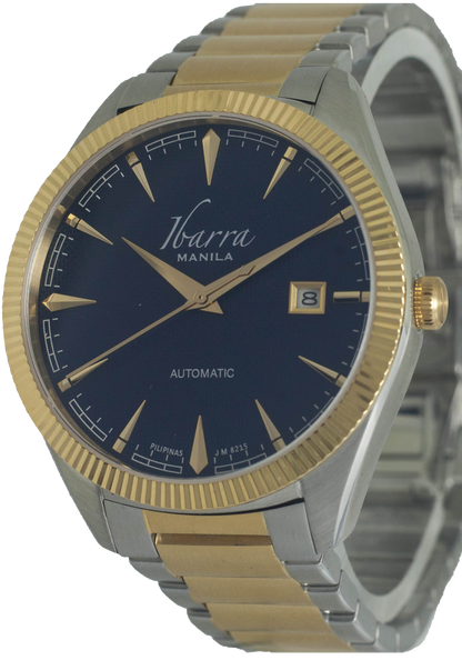 RIZAL 40MM AUTOMATIC TWO-TONE GOLD WATCH (BLUE DIAL)