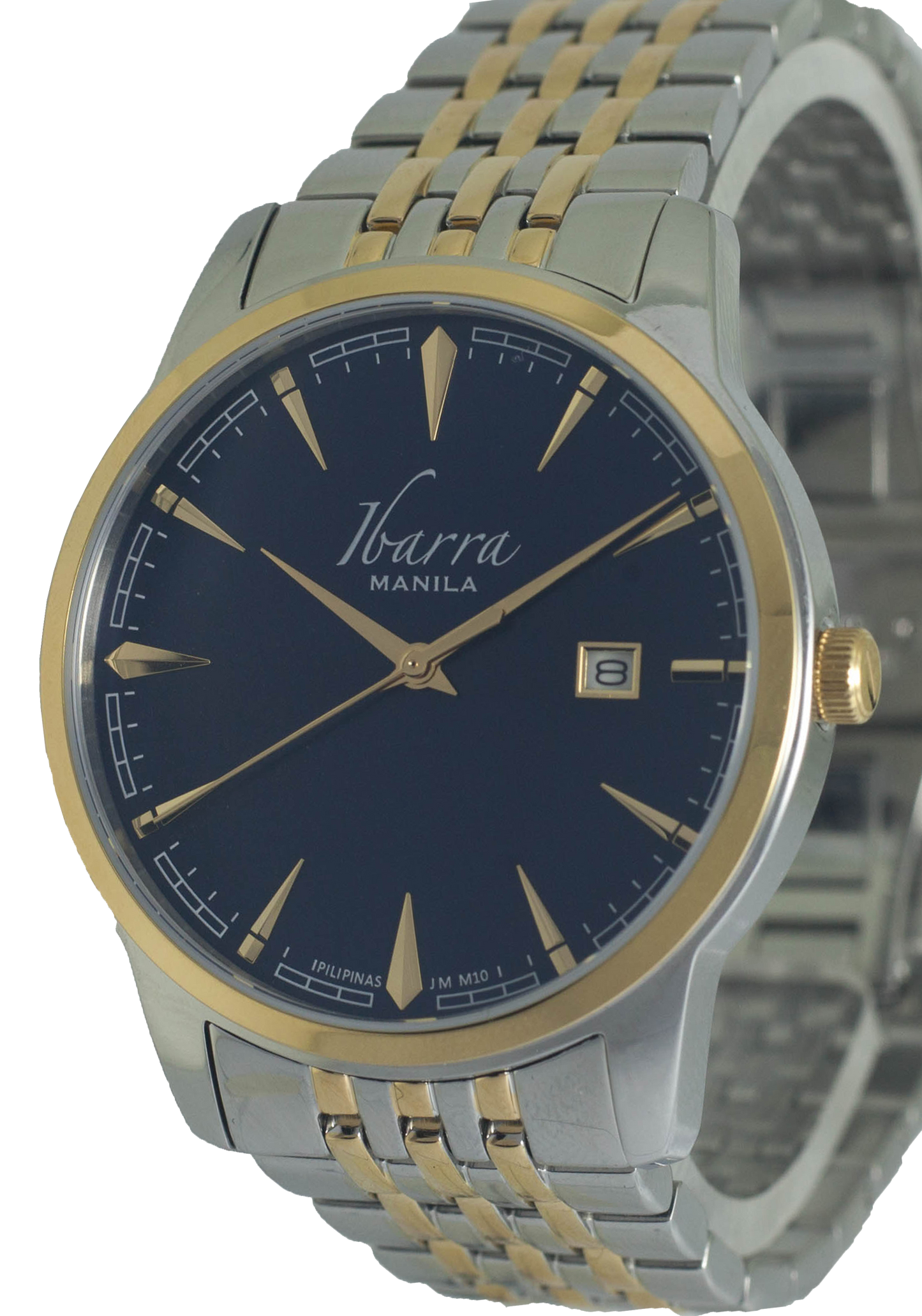 RIZAL 39MM QUARTZ TWO-TONE GOLD WATCH (BLUE DIAL)
