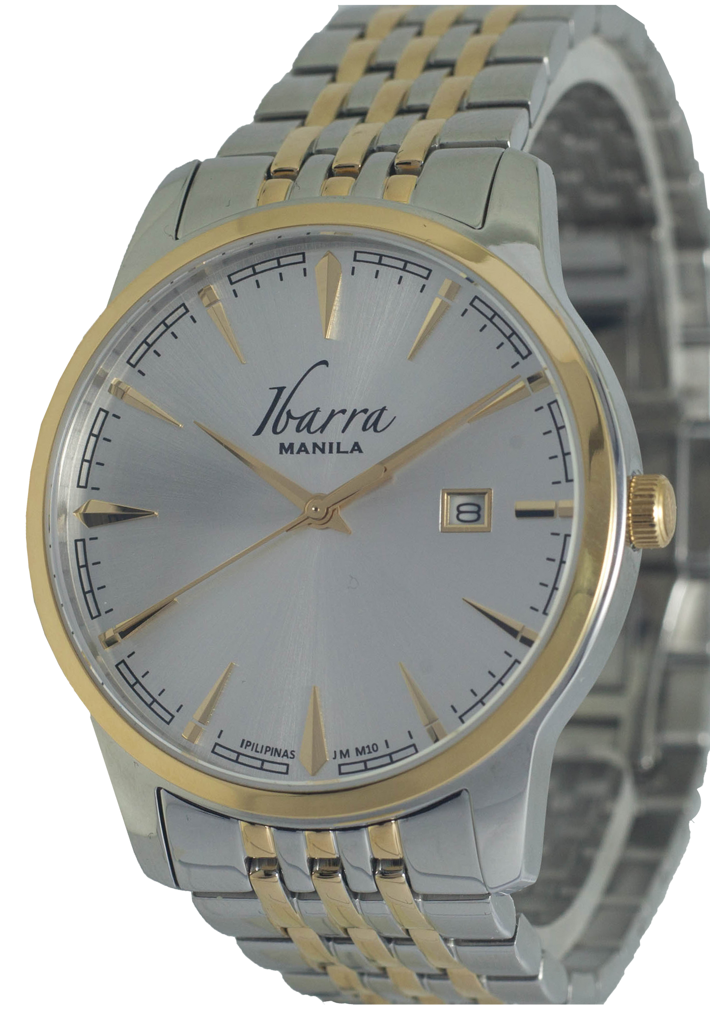 RIZAL 39MM QUARTZ TWO-TONE GOLD WATCH (SILVER DIAL)