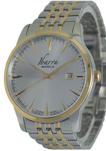RIZAL 39MM QUARTZ TWO-TONE GOLD WATCH (SILVER DIAL)