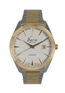 RIZAL 40MM AUTOMATIC TWO-TONE GOLD WATCH (WHITE DIAL)