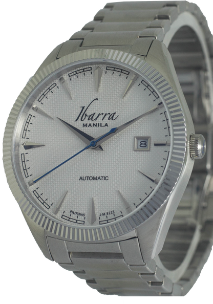 RIZAL 40MM AUTOMATIC STEEL WATCH (WHITE DIAL)